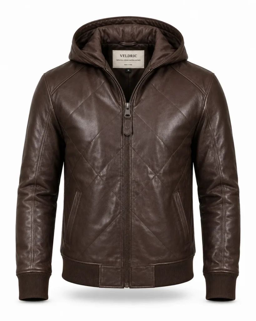 Aquila Hooded Leather Jacket