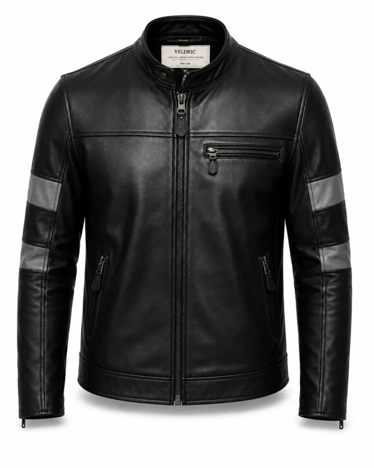 Capella Stripe Leather Jacket