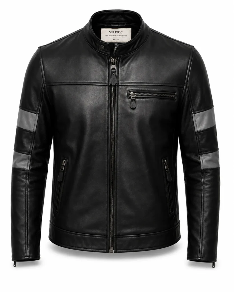 Capella Stripe Leather Jacket