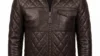 VELDRIC Cassini dark brown bomber Nappa leather jacket front view