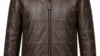 VELDRIC Horizon dark brown bomber Nappa leather jacket front view