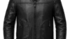 VELDRIC Hyperion deep jet black bomber Nappa leather jacket front view