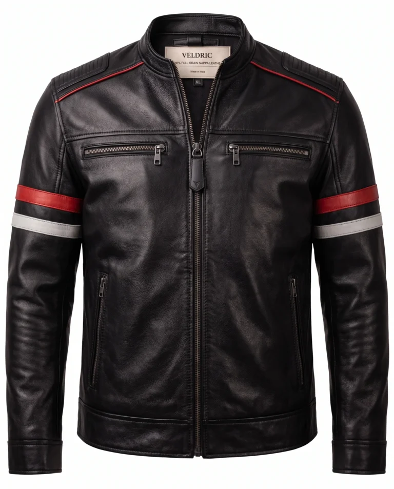 Mars Stripe Leather Jacket
