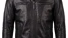 VELDRIC Meteor deep jet black Nappa leather jacket front view
