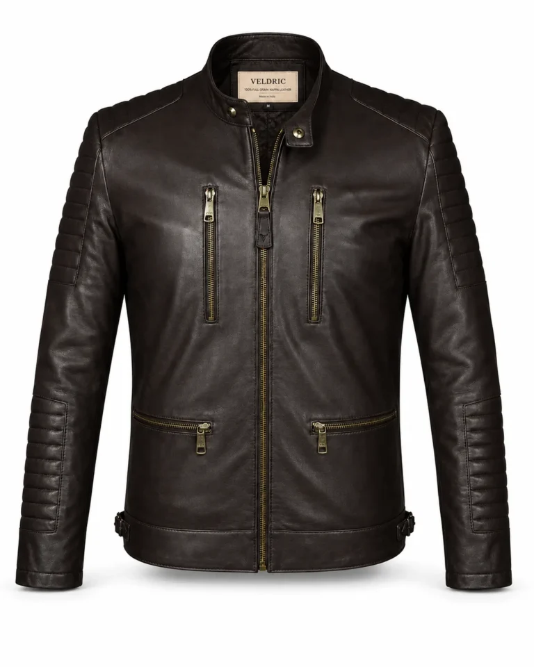 Nereid Leather Cafe Racer Jacket
