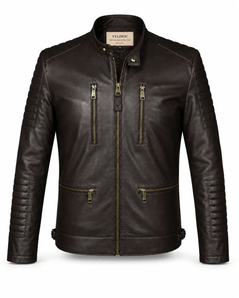 Nereid Leather Cafe Racer Jacket