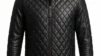 VELDRIC Nova deep jet black bomber Nappa leather jacket front view