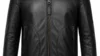 VELDRIC Phobos deep jet black Nappa leather jacket front view
