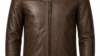 VELDRIC Triton dark brown bomber Nappa leather jacket front view