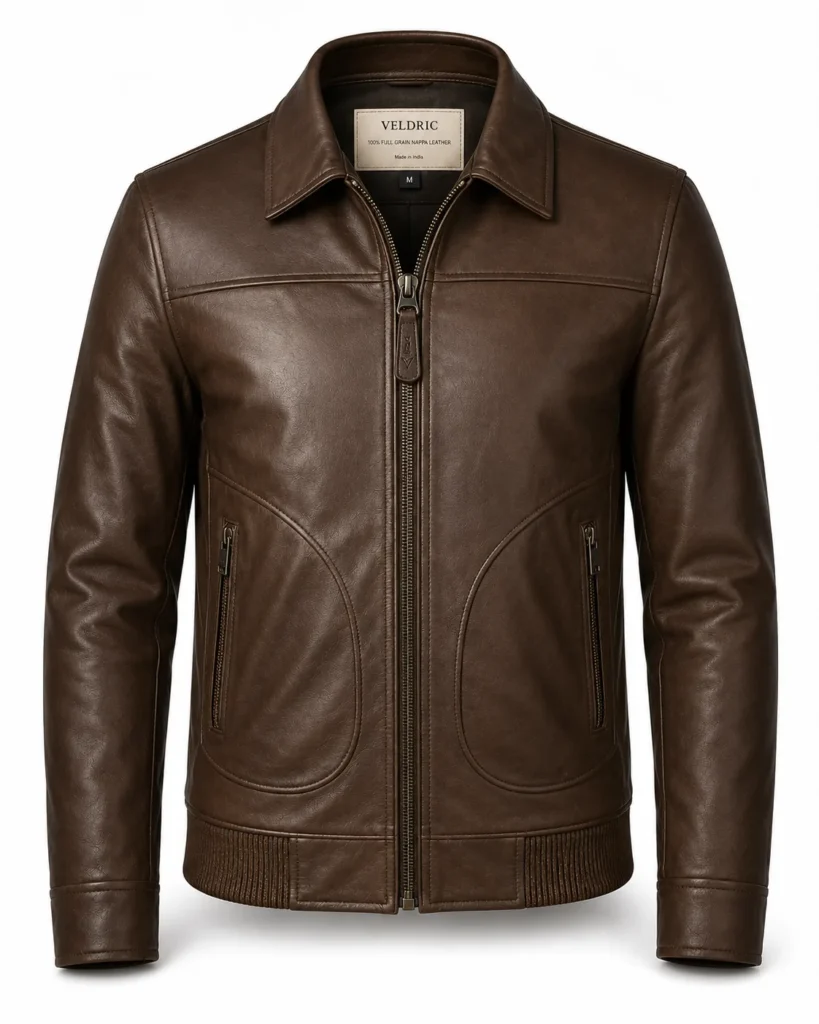 Triton Leather Bomber Jacket