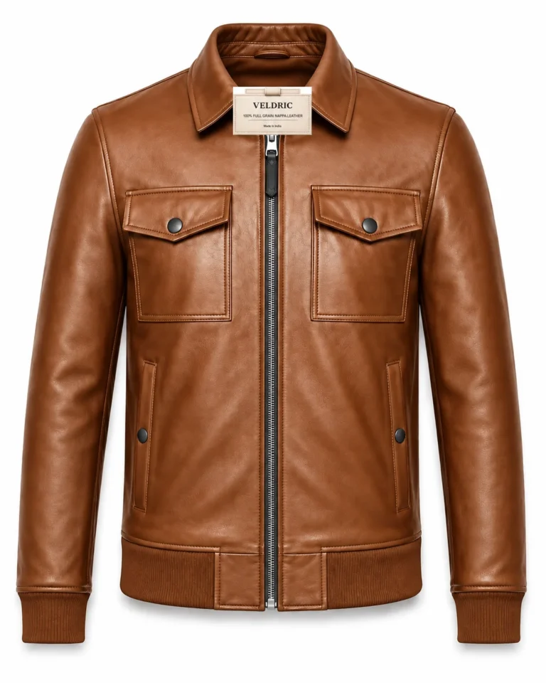 Deneb Leather Shirt Jacket alternate product view