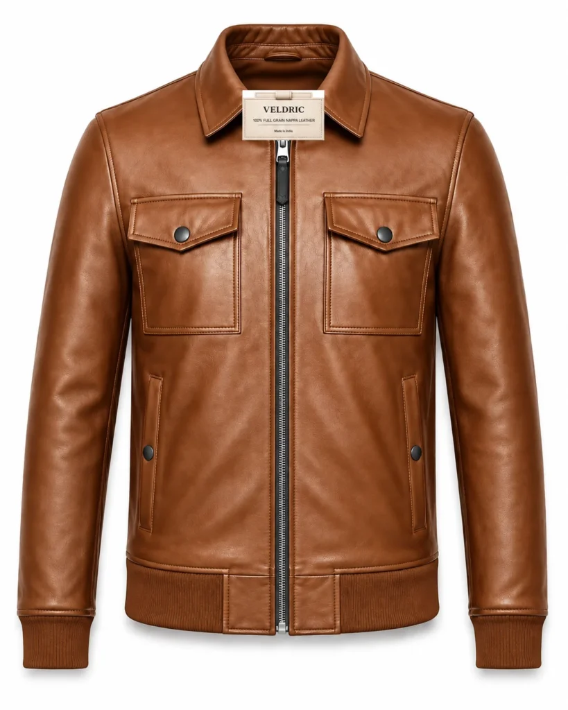 Deneb Leather Shirt Jacket alternate product view