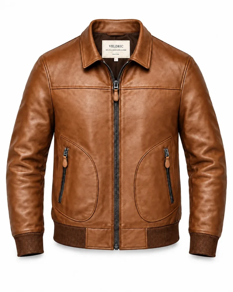 Hyperion Leather Bomber Jacket alternate product view