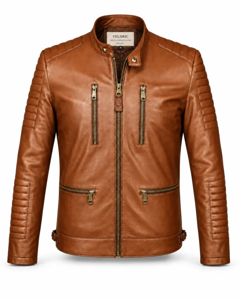 Nereid Leather Cafe Racer Jacket alternate product view