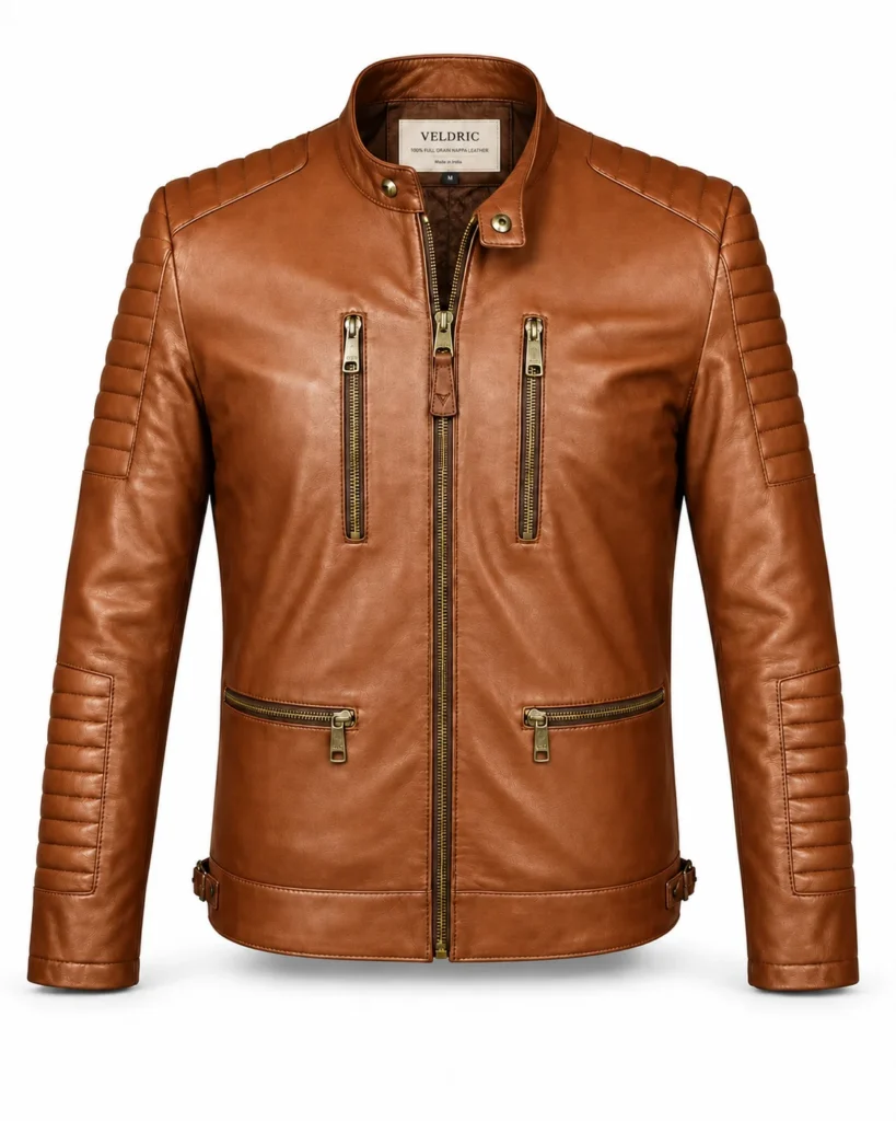 Nereid Leather Cafe Racer Jacket alternate product view