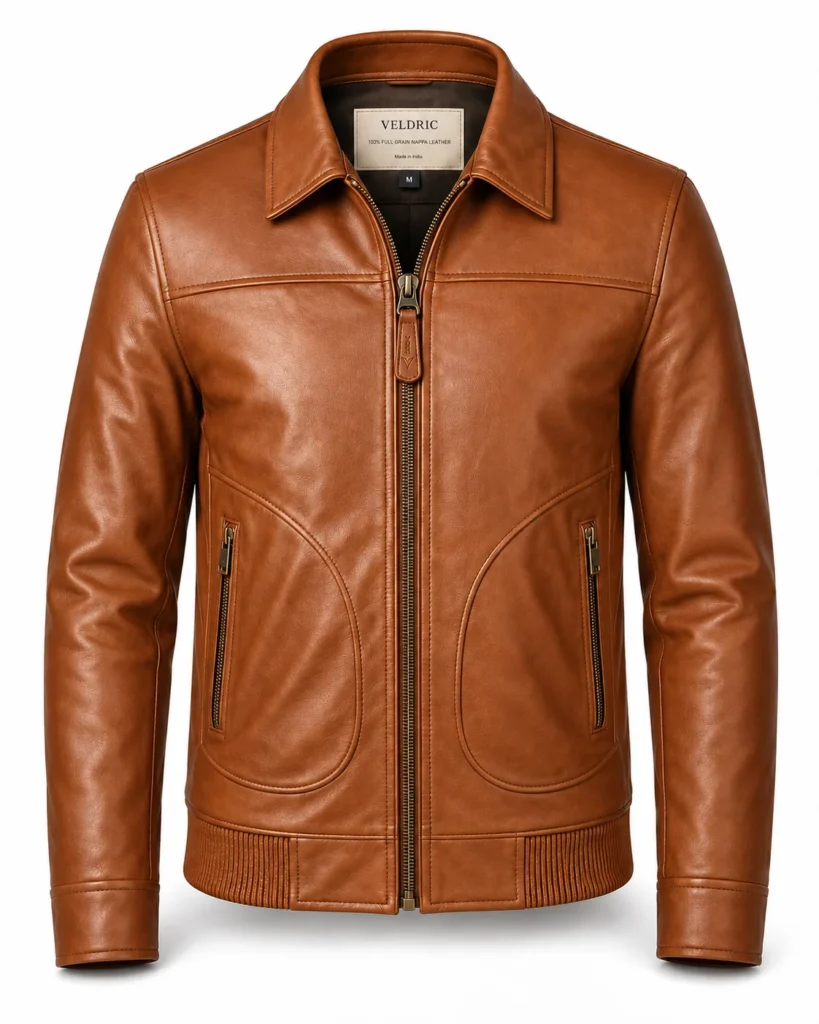 Triton Leather Bomber Jacket alternate product view